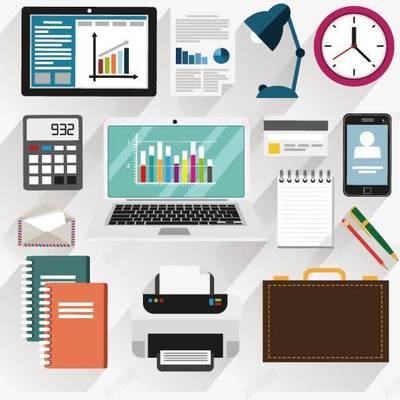 辦公室工作用品高清矢量素材 高效設(shè)計資源指南