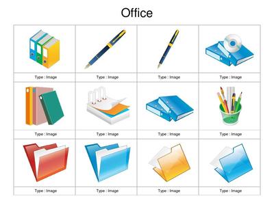 PPT圖標素材之辦公用品圖標 提升辦公演示的專業性與效率