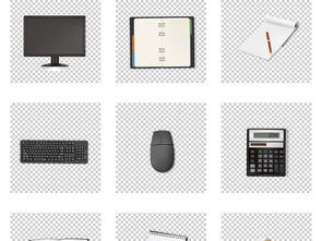 高效設計之選 辦公用品系列AI矢量素材，助力商務與生活美學